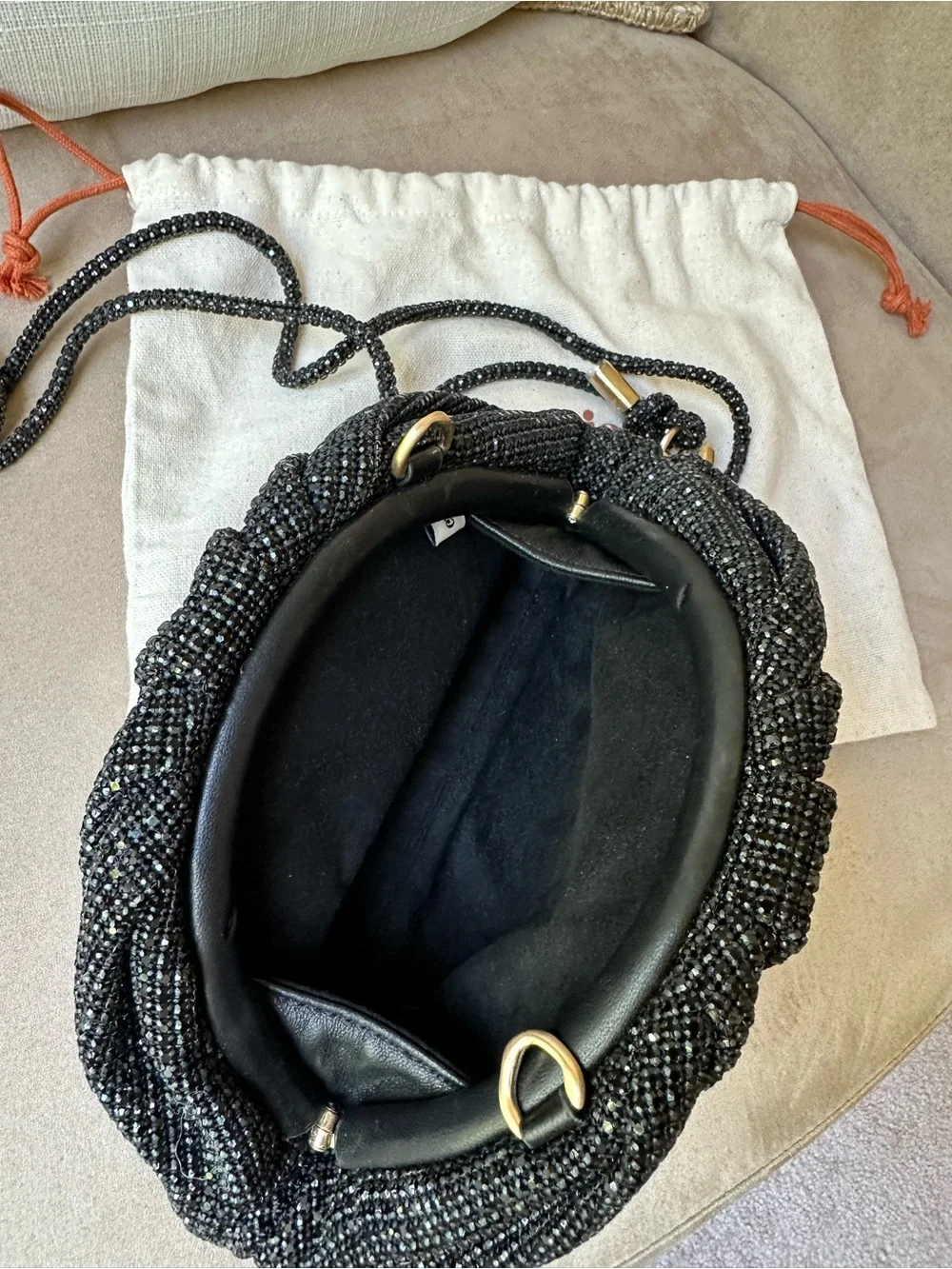 CULT GAIA Jaala Nano bag black Rhinestone